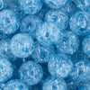 Close up view of a pile of 20mm Blue Crackle Bubblegum Beads