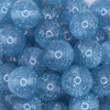 close up view of a pile of 20mm Blue Glitter Sparkle Chunky Acrylic Bubblegum Beads