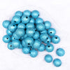 Top view of a pile of 20mm Blue Stardust Chunky Bubblegum Beads