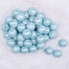 Top view of a pile of 20mm Blue Lace Acrylic Bubblegum Beads