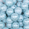 Close up view of a pile of 20mm Blue Lace Acrylic Bubblegum Beads