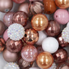 Close up view of a pile of 20mm Blushing Glamour Acrylic Bubblegum Bead Mix [50 Count]