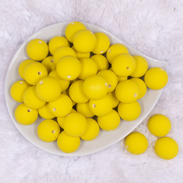 Top view of a pile of 20mm Bright Yellow Matte 