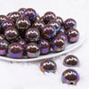 front view of a pile of 20mm Brown AB Solid Chunky Bubblegum Beads