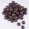 top view of a pile of 20mm Brown AB Solid Chunky Bubblegum Beads