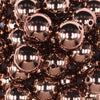 Close up view of a pile of 20mm Reflective Bronze Acrylic Bubblegum Beads