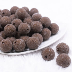20mm Brown Sugar Bubblegum Beads