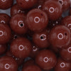 close up view of a pile of 20mm Cocoa Brown Solid Chunky Acrylic Bubblegum Beads