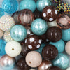 Close up view of a pile of 20mm Cowgirl Nights Acrylic Bubblegum Bead Mix [50 Count]