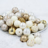 Front view of a pile of 20mm Cream of Gold Chunky Acrylic Bubblegum Bead Mix [50 Count]