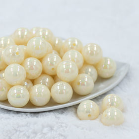 20mm Cream AB Solid Chunky Bubblegum Beads