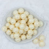 Top view of a pile of 20MM Cream AB Solid Chunky Bubblegum Beads