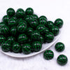Front view of a pile of 20MM Dark Green Watermelon Chunky Acrylic Bubblegum Beads