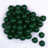 Top view of a pile of 20MM Dark Green Watermelon Chunky Acrylic Bubblegum Beads