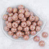 Top view of a pile of 20MM Dark Salmon AB Solid Chunky Bubblegum Beads