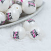 Macro view of a pile of 20mm Faith - Hope - Love - Chunky Acrylic Bubblegum Beads [10 Count]