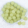 Top view of a pile of 20mm Glow in the Dark Solid Bubblegum Beads