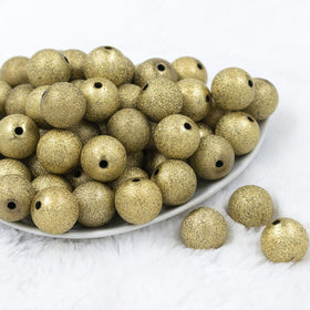 20mm Gold Stardust Chunky Bubblegum Beads