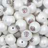Close up view of a pile of 20mm Grateful Print Chunky Acrylic Bubblegum Beads [10 Count]