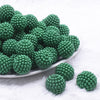 front view of a pile of 20mm Green Ball Bead Chunky Acrylic Bubblegum Beads