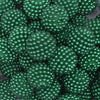 close up view of a pile of 20mm Green Ball Bead Chunky Acrylic Bubblegum Beads