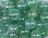 Zoomed views of a pile of 20mm Green Crackle AB Bubblegum Beads