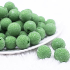 20mm Green Sugar Bubblegum Beads
