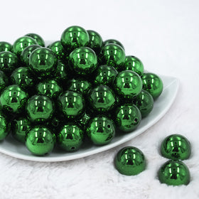 20mm Reflective Green Acrylic Bubblegum Beads