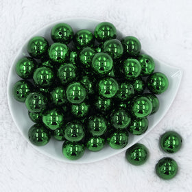20mm Reflective Green Acrylic Bubblegum Beads