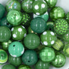 Close up view of a pile of 20mm Green River Chunky Acrylic Bubblegum Bead Mix [50 Count]