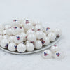 Front view of a pile of 20mm Hang Loose USA Print Chunky Acrylic Bubblegum Beads [10 Count]