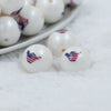 Macro view of a pile of 20mm Hang Loose USA Print Chunky Acrylic Bubblegum Beads [10 Count]
