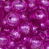 Close up view of a pile of 20mm Hot Pink Foil Bubblegum Beads