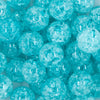 Close up view of a pile of 20mm Ice Blue Crackle Bubblegum Beads