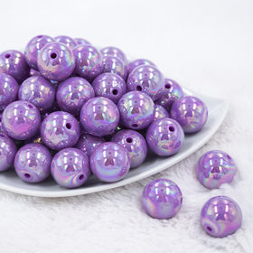 20MM Iris Purple AB Solid Chunky Bubblegum Beads