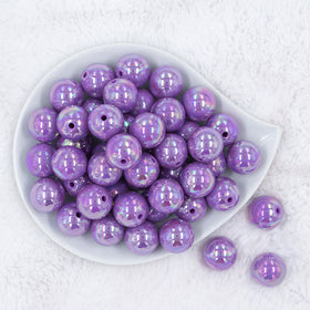 20MM Iris Purple AB Solid Chunky Bubblegum Beads