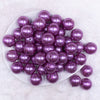 top view of a pile of 20mm Iris Purple with Glitter Faux Pearl Bubblegum Beads