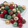 Front view of a pile of  20mm Jingle Bells Acrylic Bubblegum Bead Mix [50 Count]