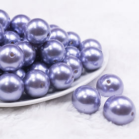 20mm Light Purple Faux Pearl Bubblegum Beads