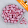 Top view of a pile of 20mm Love Is In The Air Print Chunky Acrylic Bubblegum Beads [10 Count]
