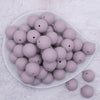 top view of a pile of 20mm Mauve Pink Matte Solid Chunky Bubblegum Beads