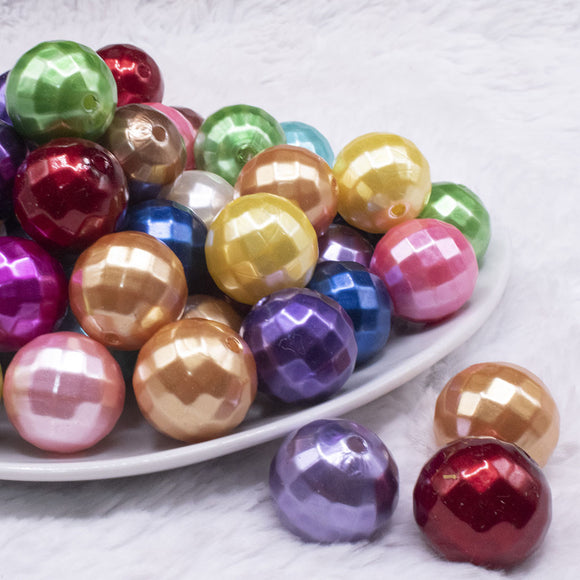 20mm Disco Pearl Acrylic Bubblegum Bead Mix