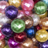close up view of a pile of 20mm Disco Pearl Acrylic Bubblegum Bead Mix - Choose count