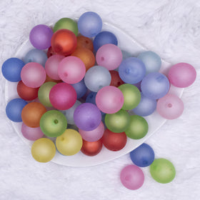 20mm Mixed Frosted Bubblegum Bead Mix