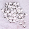 top view of a pile of 20mm Nurse Life Print Chunky Acrylic Bubblegum Beads [10 Count]