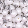 close up view of a pile of 20mm Nurse Life Print Chunky Acrylic Bubblegum Beads [10 Count]