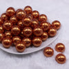 Front view of a pile of 20mm Orange with Glitter Faux Pearl Bubblegum Beads