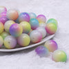front view of a pile of 20mm Pastel Mermaid Ombre Bubblegum Beads