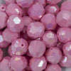 Close up view of a pile of 20mm Pink Faceted AB Chunky Acrylic Bubblegum Beads