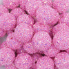 close up view of a pile of 20mm Pink Sequin Confetti Bubblegum Beads